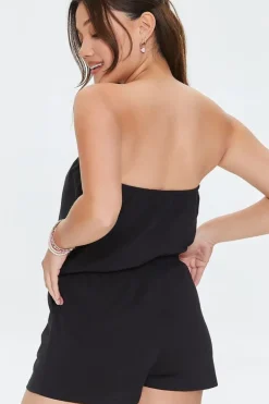 Strapless Cotton Romper