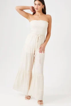 Strapless Wide-Leg Jumpsuit