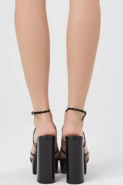 Strappy Platform Block Heels