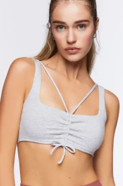 Strappy Ruched Sports Bra