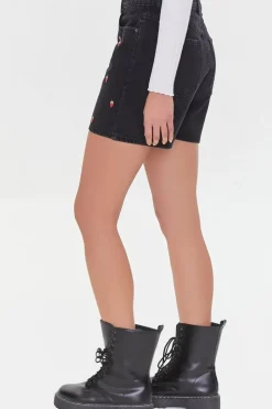 Strawberry High-Rise Denim Shorts