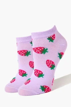 Strawberry Print Ankle Socks