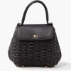 Straw Chain Crossbody Bag