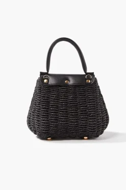 Straw Chain Crossbody Bag