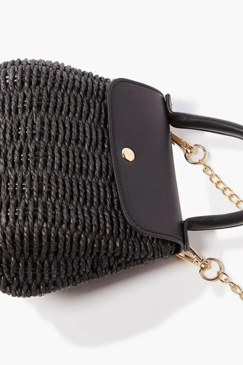 Straw Chain Crossbody Bag