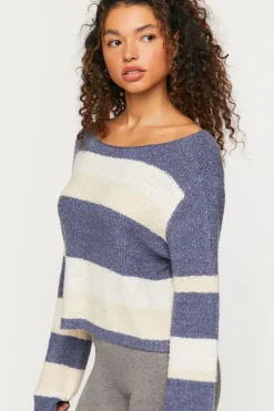 Striped Boat Neck Sweater