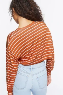 Striped Boxy Crop Top