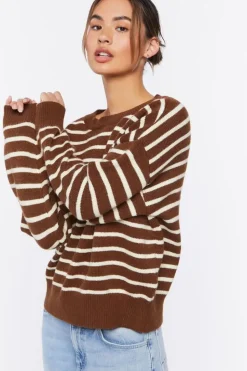 Striped Button-Back Sweater