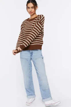 Striped Button-Back Sweater