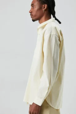 Striped Button-Front Shirt