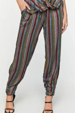 Striped Cami & Drawstring Pants Set