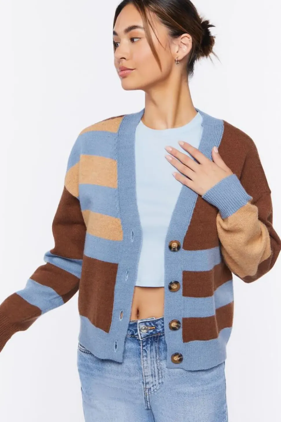 Striped Cardigan Sweater