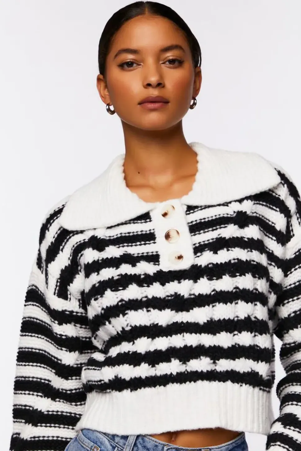 Striped Chelsea Collar Sweater