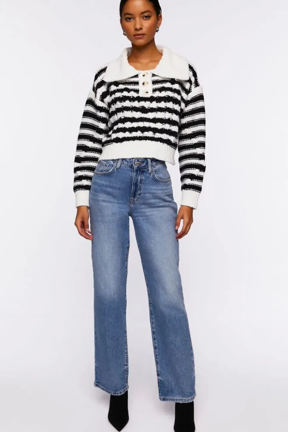 Striped Chelsea Collar Sweater