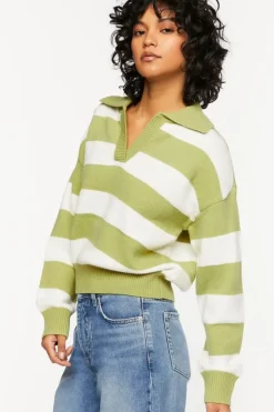 Striped Collared Sweater