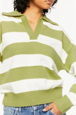 Striped Collared Sweater