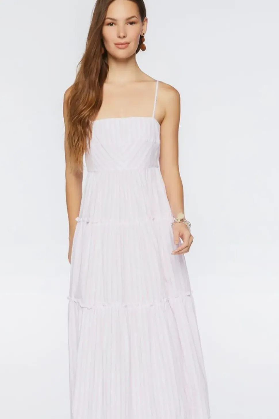 Striped Cutout Cami Midi Dress