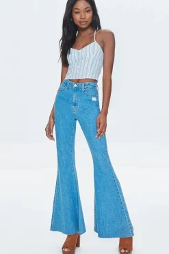 Striped Cutout Cropped Cami