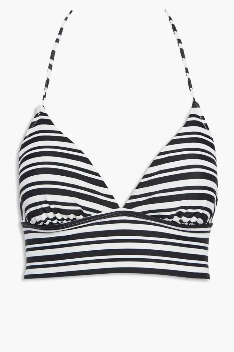Striped Halter Bikini Top