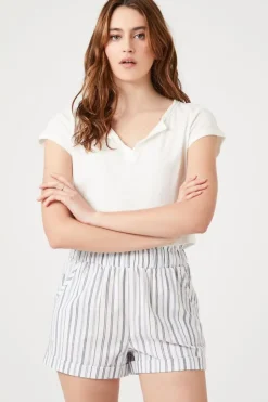 Striped High-Rise Shorts