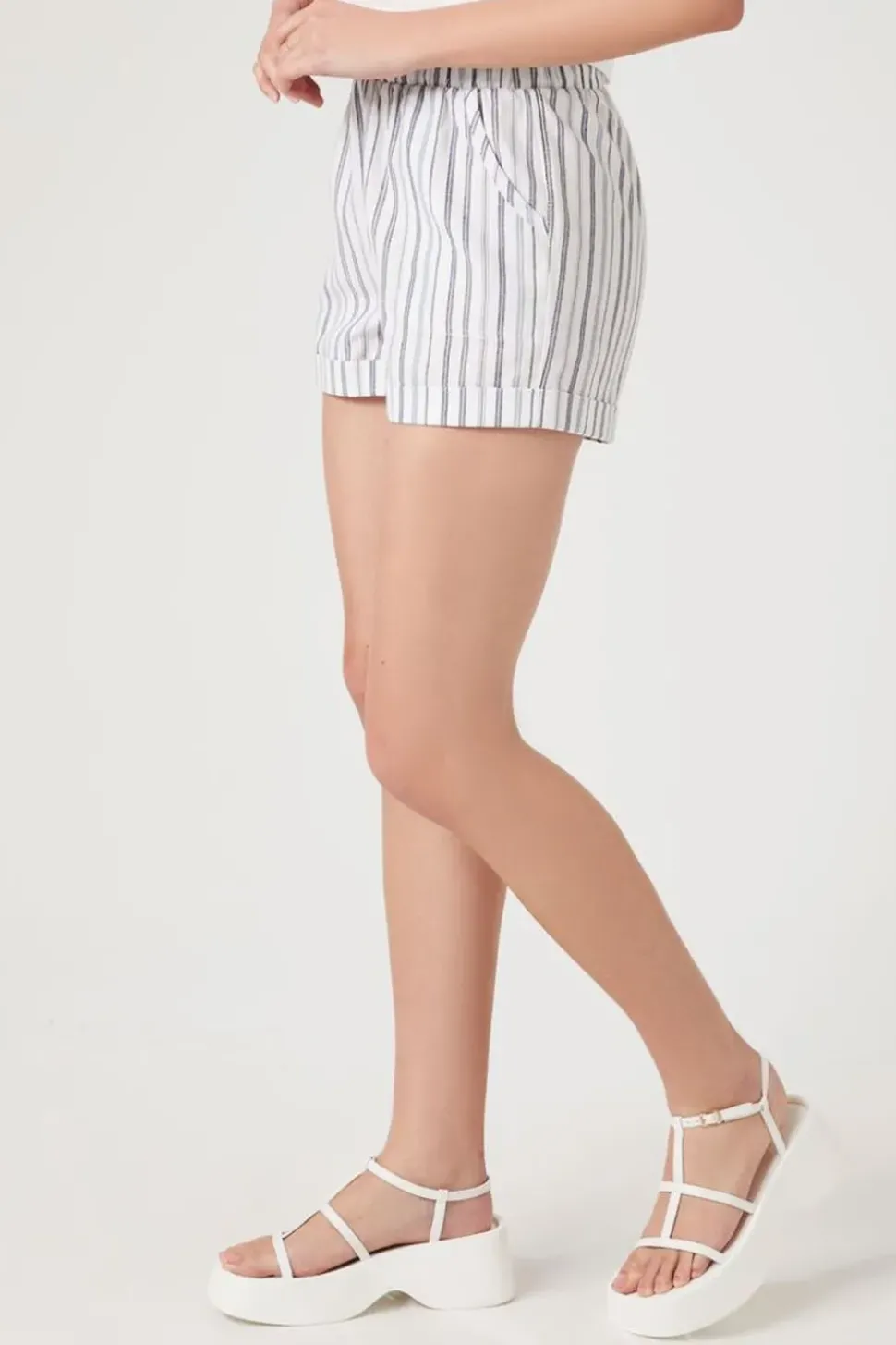 Striped High-Rise Shorts