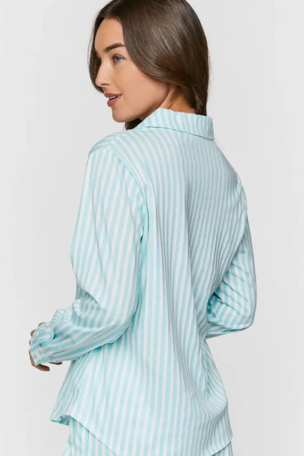 Striped Long-Sleeve Pajama Shirt