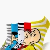 Striped Peanuts Gang Ankle Socks - 5 Pack