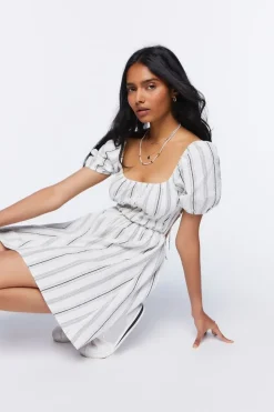 Striped Print Mini Dress