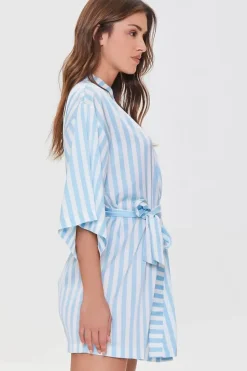 Striped Satin Robe