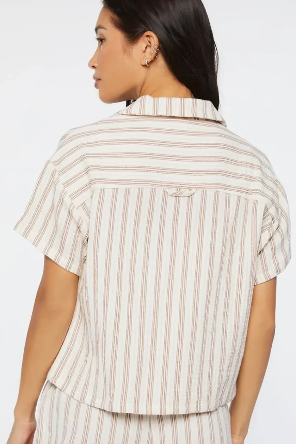 Striped Shirt & Short Pajama Set