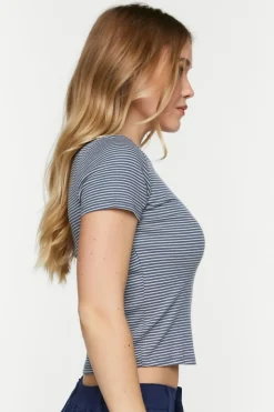 Striped Short-Sleeve Crew Tee