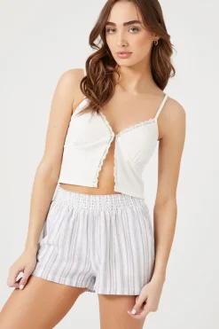 Striped Smocked Shorts