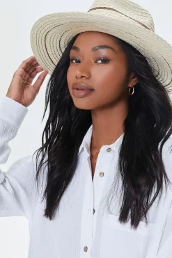 Striped Straw Fedora