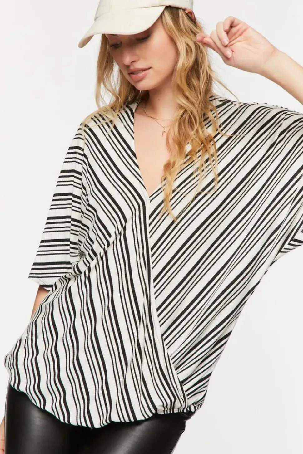 Striped Surplice Tunic