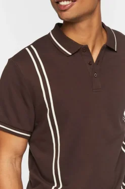 Striped-Trim Polo Shirt