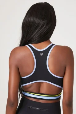 Striped Tulip-Hem Sports Bra
