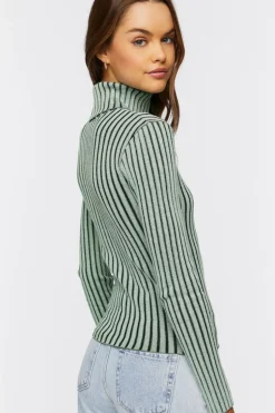 Striped Turtleneck Sweater