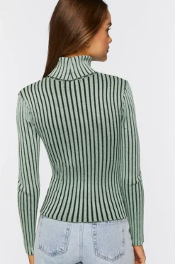Striped Turtleneck Sweater