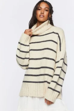 Striped Turtleneck Sweater