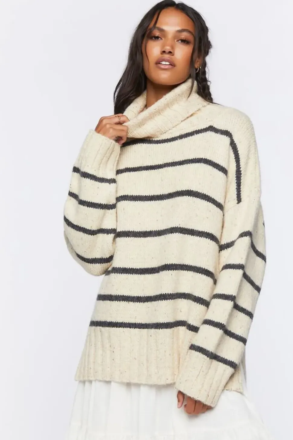Striped Turtleneck Sweater