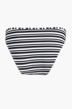 Striped Twisted High-Leg Bikini Bottoms