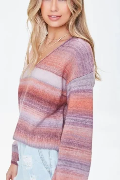 Striped V-Neck Sweater