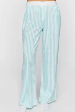 Striped Wide-Leg Pajama Pants