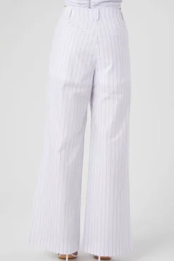 Striped Wide-Leg Pants