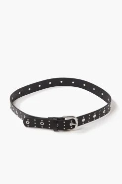 Studded Faux Leather Hip Belt
