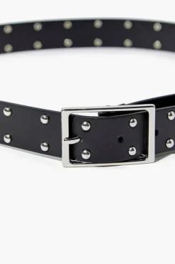 Studded Faux Leather Hip Belt