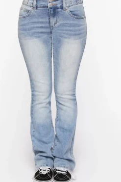 Studded Mid-Rise Bootcut Jeans
