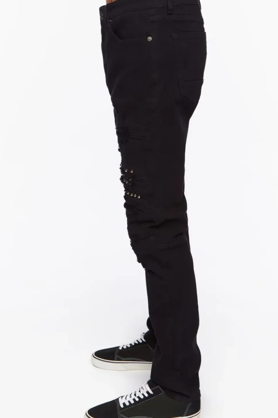 Studded Slim-Fit Jeans
