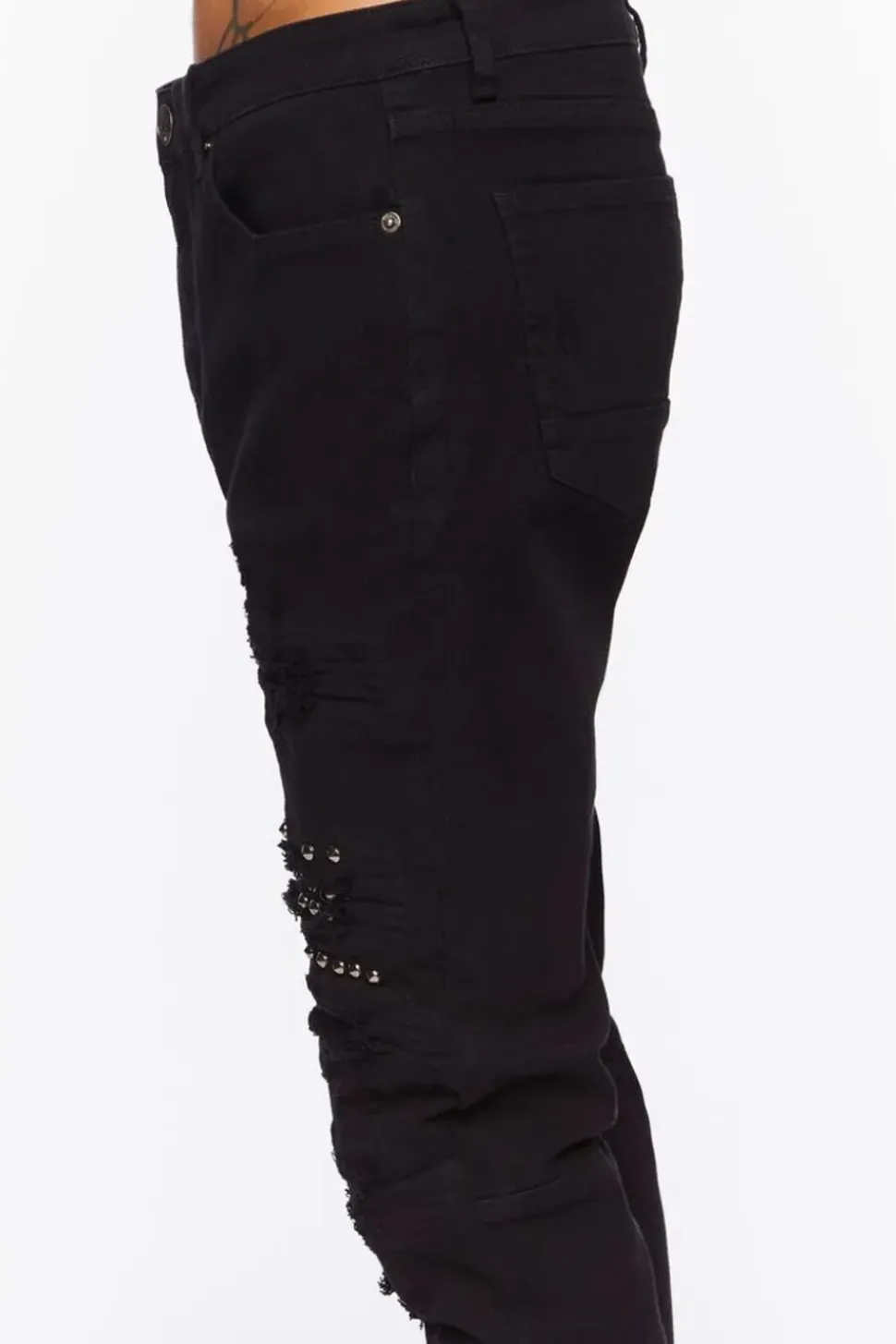 Studded Slim-Fit Jeans