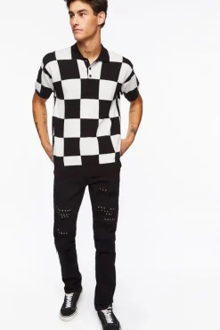 Studded Slim-Fit Jeans